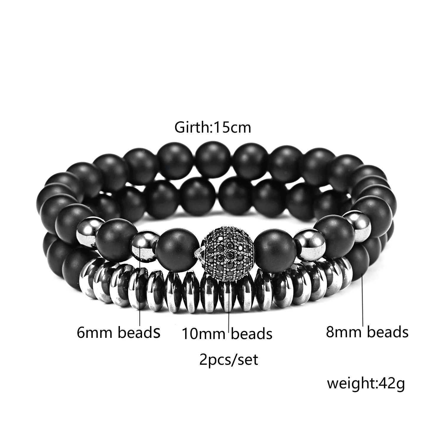2pcs/Set Men Bracelet Charm Natural Stone Bracelet Black Lava Matte Beaded Bracelets Handmade Men Prayer Fitness Chain Jewelry
2pcs/Set Men Bracelet Charm Natural Stone Bracelet Black Lava Matte Beaded Bracelets Handmade Men Prayer Fitness Chain Jewelry