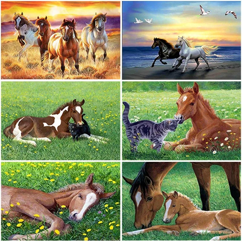 5D DIY Diamond Painting Animal Horse Diamond Embroidery Picture Full Square/Round Drill Rhinestone Mosaic Home Decoration Gift
5D DIY Diamond Painting Animal Horse Diamond Embroidery Picture Full Square/Round Drill Rhinestone Mosaic Home Decoration Gift