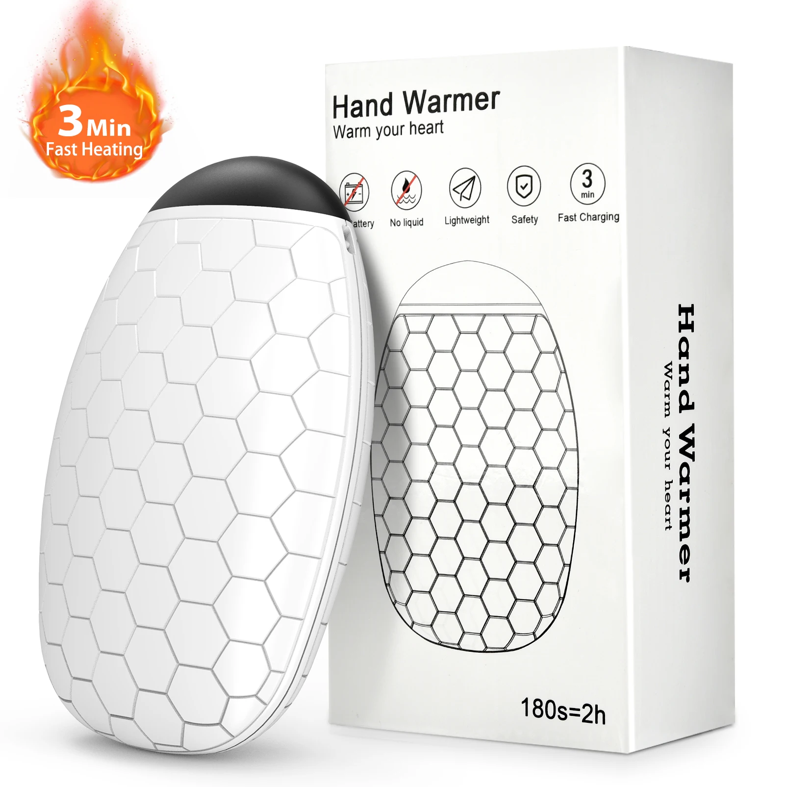 Electric Hand Warmers 3 Min Fast Ceramic Heating Keep Warm 1.5 Hours Mini Pocket Heater Safe Rechargeable No Power Bank Winter
Electric Hand Warmers 3 Min Fast Ceramic Heating Keep Warm 1.5 Hours Mini Pocket Heater Safe Rechargeable No Power Bank Winter