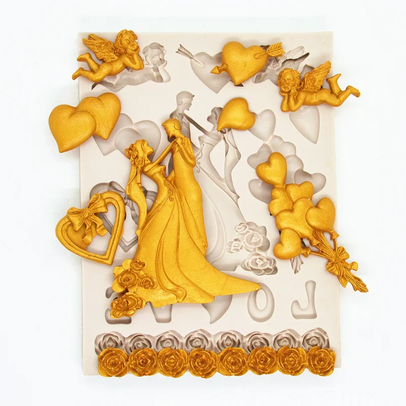 New Wedding Angel Love Flower Balloon Silicone Mold Chocolate Candy Fondant Cake Decorating Tool DIY Pastry Baking Moulds
New Wedding Angel Love Flower Balloon Silicone Mold Chocolate Candy Fondant Cake Decorating Tool DIY Pastry Baking Moulds