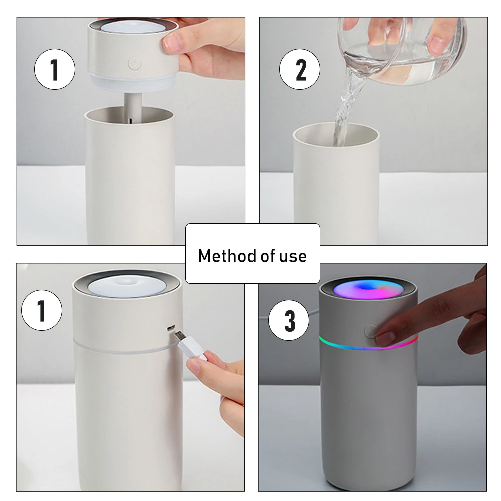 300ml USB Air Humidifier Ultrasonic Aroma Essential Oil Diffuser Mini Mist Maker Aromatherapy with Colorful Light Air Purifier
300ml USB Air Humidifier Ultrasonic Aroma Essential Oil Diffuser Mini Mist Maker Aromatherapy with Colorful Light Air Purifier