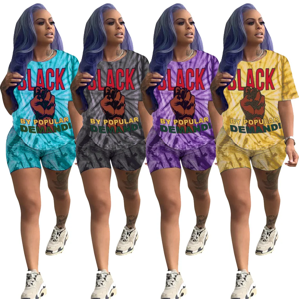 Cotton Letter Black Print Tops&Pants 2 pcs/set For Women Unique Fist Pattern T Shirts Friends Tight Beach Camisetas Mujer 
Cotton Letter Black Print Tops&Pants 2 pcs/set For Women Unique Fist Pattern T Shirts Friends Tight Beach Camisetas Mujer