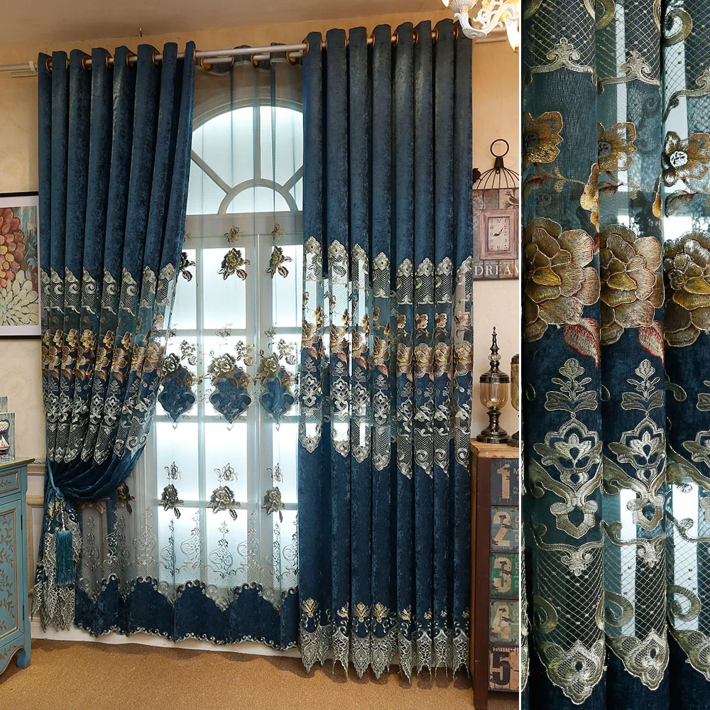 Custom curtains for Living Room Bedroom European-Style Chenille Water Soluble Embroidered Curtain Semi-Shading Curtain Fabric
Custom curtains for Living Room Bedroom European-Style Chenille Water Soluble Embroidered Curtain Semi-Shading Curtain Fabric