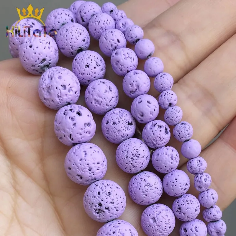 Natural Stone Light Purple Volcanic Rock Lava Hematite Round Beads For Jewelry Making DIY Bracelet Ear Studs 15'' 4 6 8 10mm
Natural Stone Light Purple Volcanic Rock Lava Hematite Round Beads For Jewelry Making DIY Bracelet Ear Studs 15'' 4 6 8 10mm