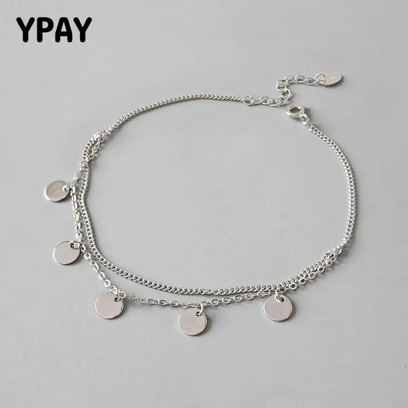 YPAY Simple Design Double Layer Anklets For Women Polish Round Charm Real 925 Sterling Silver Foot Chain Ankle Bracelet YMA030
YPAY Simple Design Double Layer Anklets For Women Polish Round Charm Real 925 Sterling Silver Foot Chain Ankle Bracelet YMA030