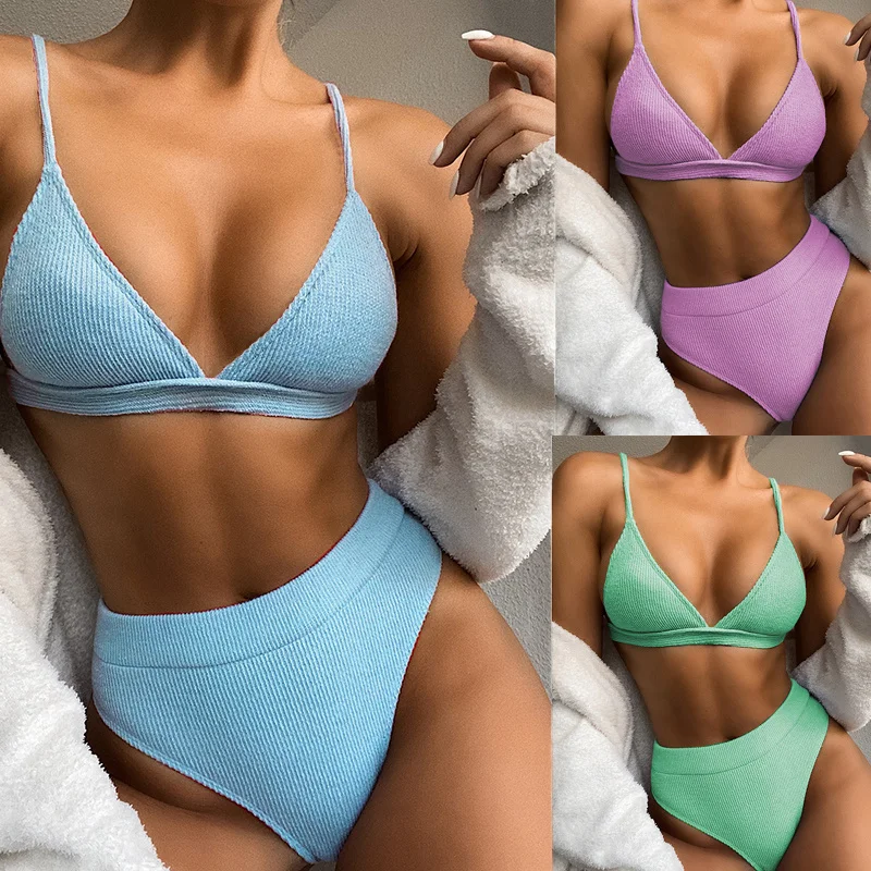 Female Sexy Swimsuit 2020 High Waist Bikini Set Bathing Suits Women Two Piece Split Push Up Swimwear Ribbed Bather Beachwear
Female Sexy Swimsuit 2020 High Waist Bikini Set Bathing Suits Women Two Piece Split Push Up Swimwear Ribbed Bather Beachwear