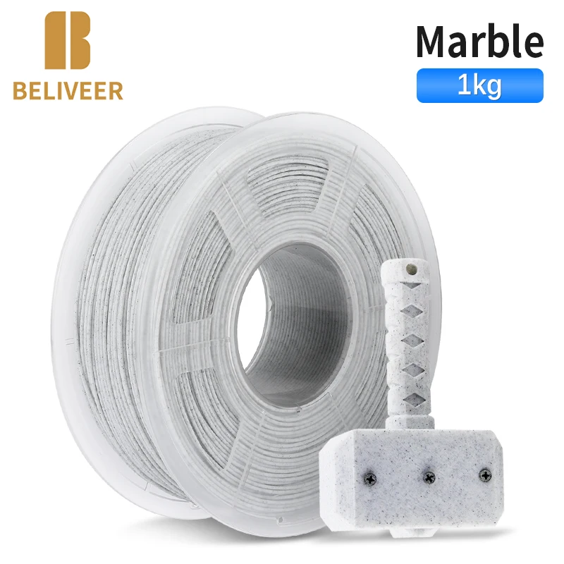 Marble PLA Filament 3D Printer PLA 1KG 1.75MM Children DIY Gift Accuracy Dimension +/-0.02MM With Spool BELIVEER 3D
Marble PLA Filament 3D Printer PLA 1KG 1.75MM Children DIY Gift Accuracy Dimension +/-0.02MM With Spool BELIVEER 3D