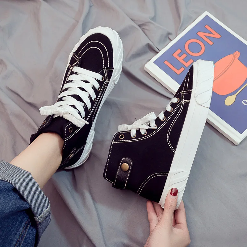 2021 Spring Autumn Women Canvas Shoes Fashion Summer Casual Sneakers Student Trend High Top Skateboard Woman Vulcanize Shoes
2021 Spring Autumn Women Canvas Shoes Fashion Summer Casual Sneakers Student Trend High Top Skateboard Woman Vulcanize Shoes