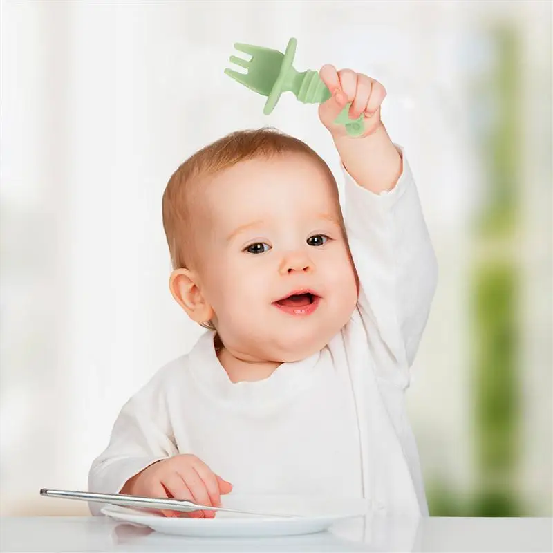 1 Set Baby Practice Short Spoon and Fork Toddler Training Spoon Fork Training Tableware
1 Set Baby Practice Short Spoon and Fork Toddler Training Spoon Fork Training Tableware