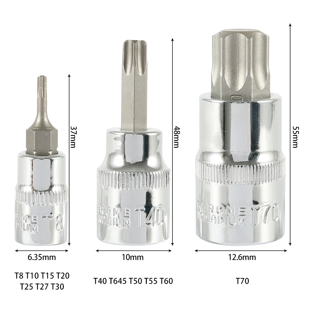 13pcs Torx Bits Set Screwdriver Drill Bit Hex Torx Repair Mobile Phone Bit T8 T10 T15 T20 T25 T27 T30 T40 T645 T50 T55 T60 type
13pcs Torx Bits Set Screwdriver Drill Bit Hex Torx Repair Mobile Phone Bit T8 T10 T15 T20 T25 T27 T30 T40 T645 T50 T55 T60 type