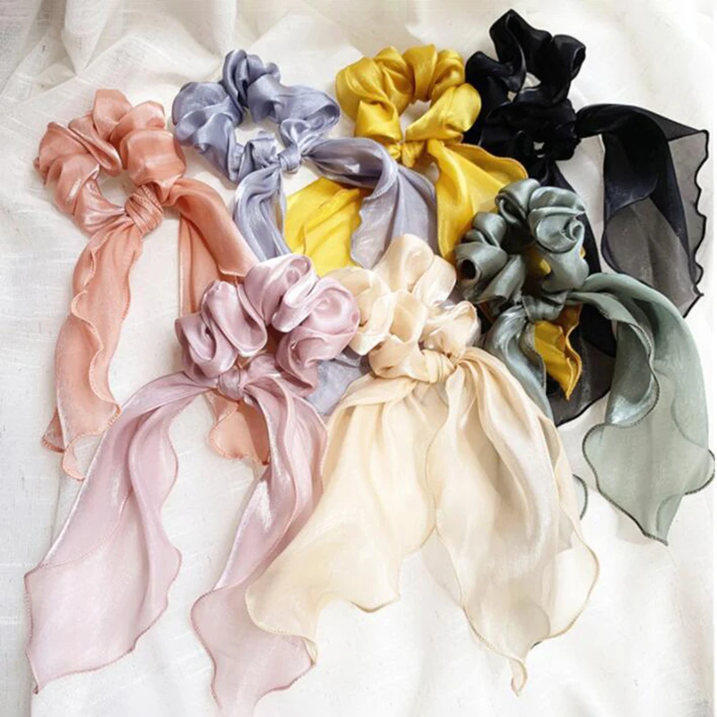 Summer Women Ponytail Hair Ties Scarf Elastic Hair Rope For Women Hair Bow Scrunchies Hair Bands Solid Ribbon Hair Accessories
Summer Women Ponytail Hair Ties Scarf Elastic Hair Rope For Women Hair Bow Scrunchies Hair Bands Solid Ribbon Hair Accessories