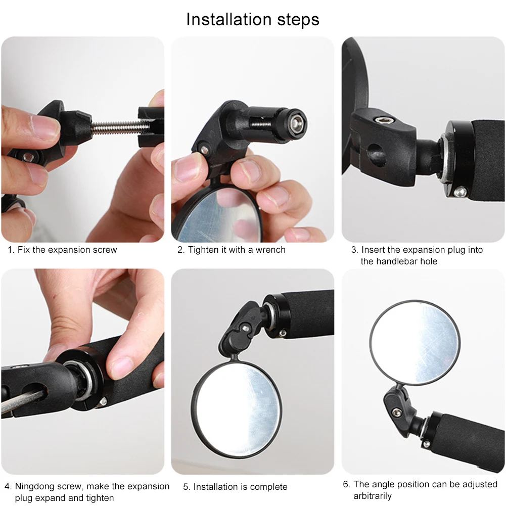 360 Rotation Bike Rearview Mirror Left Right Rear View Adjustable For MTB Rode Bike Handlebar Mirrors Bicycle Accessories
360 Rotation Bike Rearview Mirror Left Right Rear View Adjustable For MTB Rode Bike Handlebar Mirrors Bicycle Accessories