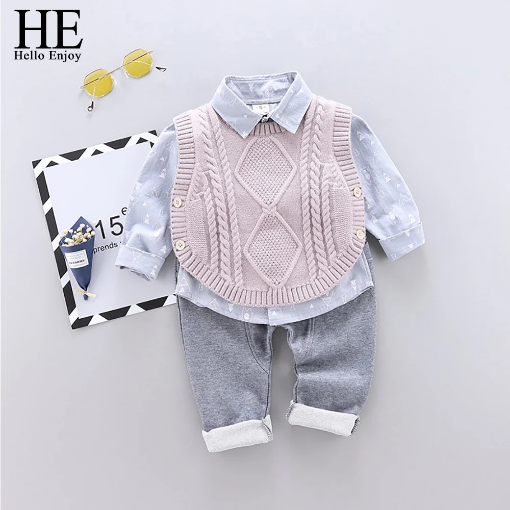 HE Hello Enjoy 2019 New Boy Clothes Shirt Sweater Baby Clothes Fashion Trousers Kids Vest 3 Piece Suit Casual Kids Clothing
HE Hello Enjoy 2019 New Boy Clothes Shirt Sweater Baby Clothes Fashion Trousers Kids Vest 3 Piece Suit Casual Kids Clothing
