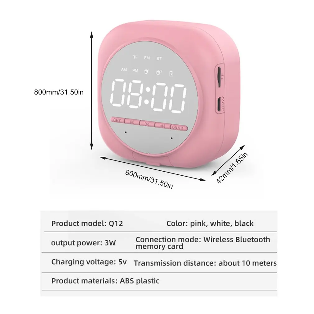 Digital Led Mirror Alarm Clock Snooze Table Clock Wake Up Light Dual Alarm Clock Wireless Speaker FM Radio Stereo Sound
Digital Led Mirror Alarm Clock Snooze Table Clock Wake Up Light Dual Alarm Clock Wireless Speaker FM Radio Stereo Sound