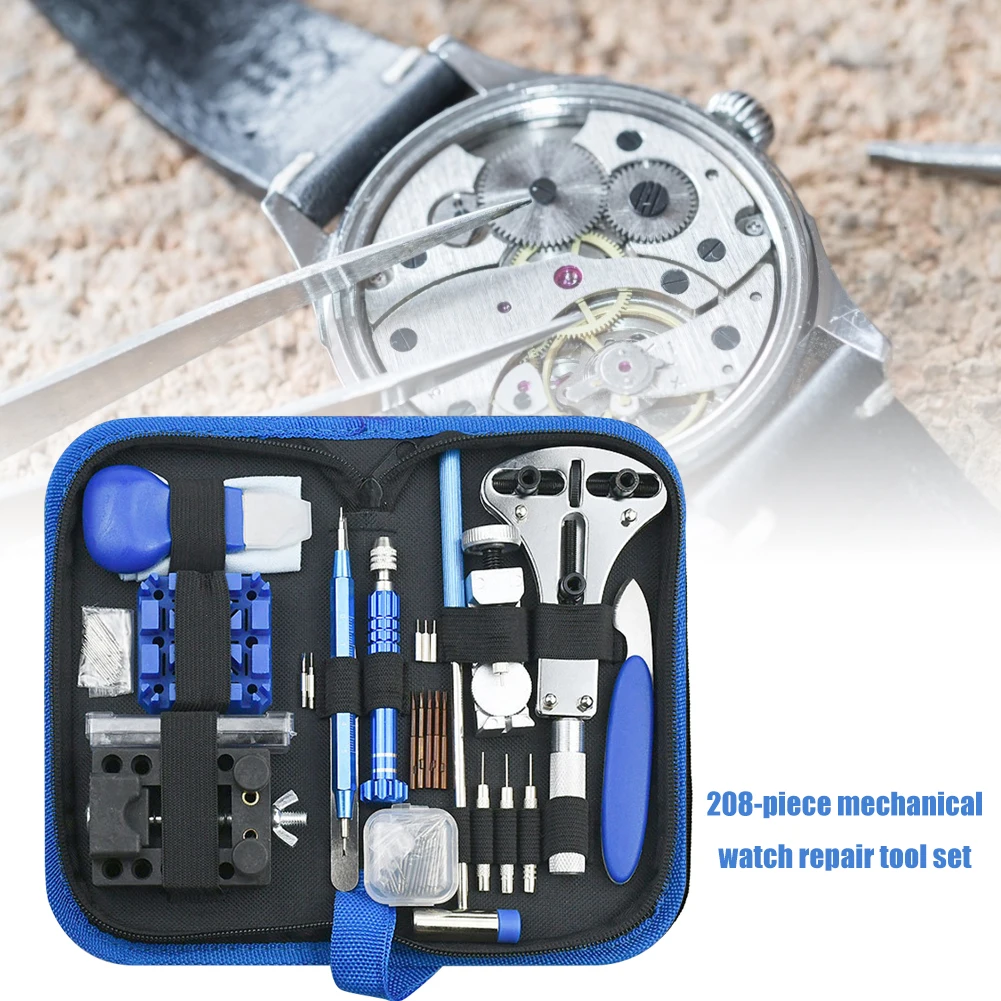 208pcs Watch Link Pin Remover Back Case Opener with Hammer Adjuster Watchmaker Repair Tools Kit for Watches Strap Bracelet Set
208pcs Watch Link Pin Remover Back Case Opener with Hammer Adjuster Watchmaker Repair Tools Kit for Watches Strap Bracelet Set
