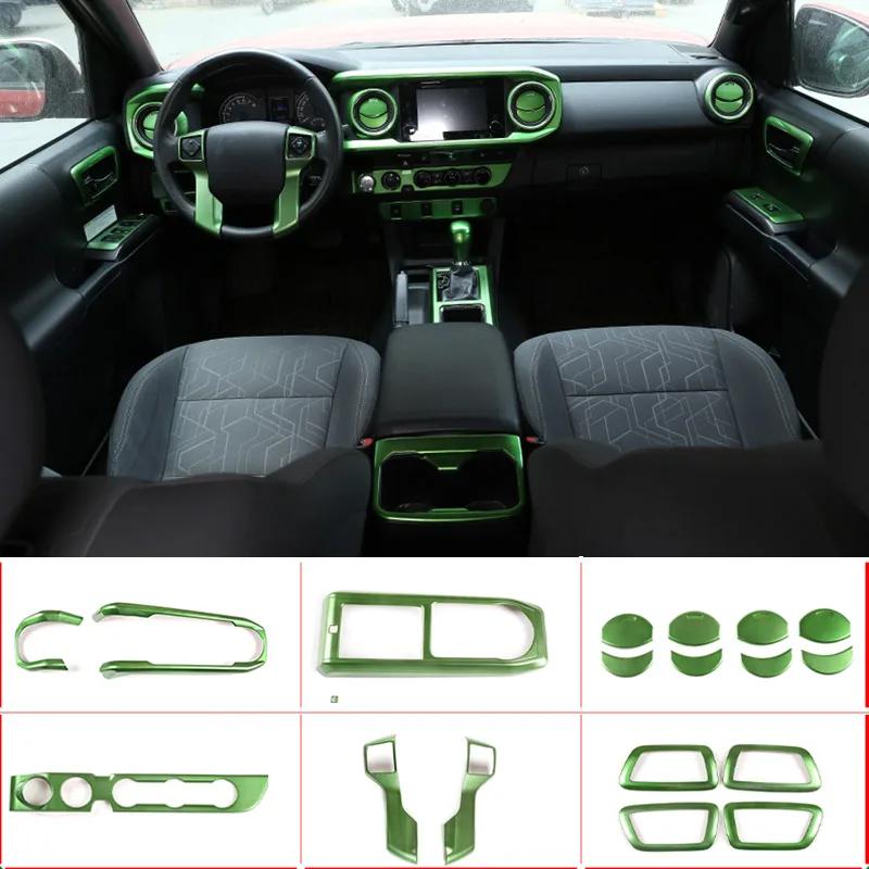 For Toyota Tacoma 16-20 ABS Green Central Control Steering Wheel Dashboard Water Cup Holder Door Handle Car Interior Accessories
For Toyota Tacoma 16-20 ABS Green Central Control Steering Wheel Dashboard Water Cup Holder Door Handle Car Interior Accessories