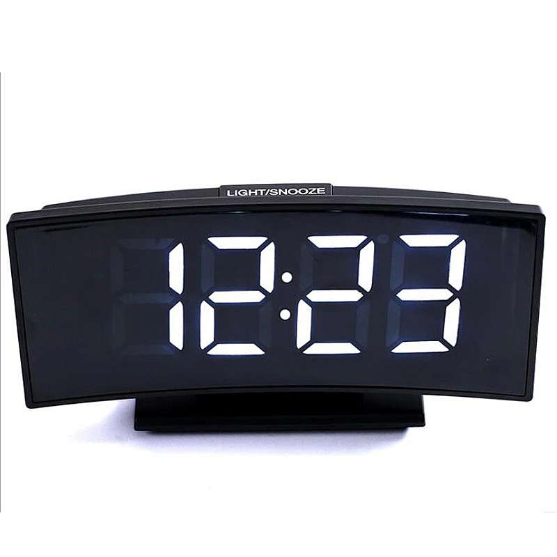 Electronic Clock Desktop Multi-purpose Alarm Clock Rectangle Curved Mirror with USB LED Display with Temperature Date display
Electronic Clock Desktop Multi-purpose Alarm Clock Rectangle Curved Mirror with USB LED Display with Temperature Date display