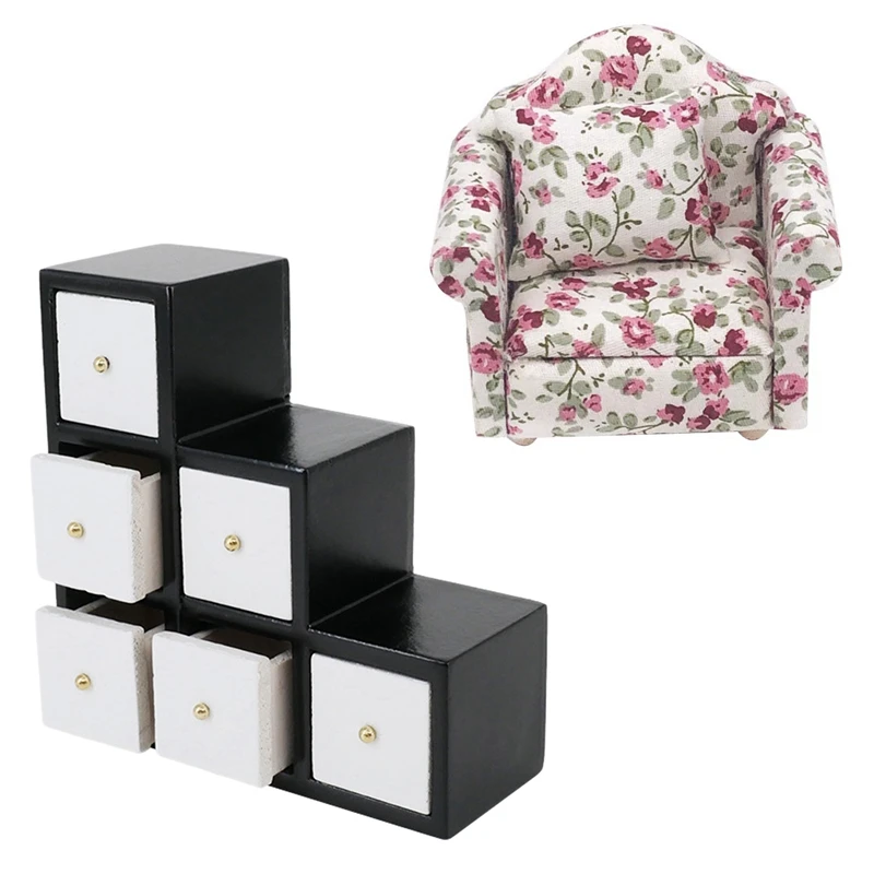 Wood Display Cupboard Cabinet Showcase With 1:12 Dollhouse Simulation Toy Miniature Single Sofa Set
Wood Display Cupboard Cabinet Showcase With 1:12 Dollhouse Simulation Toy Miniature Single Sofa Set