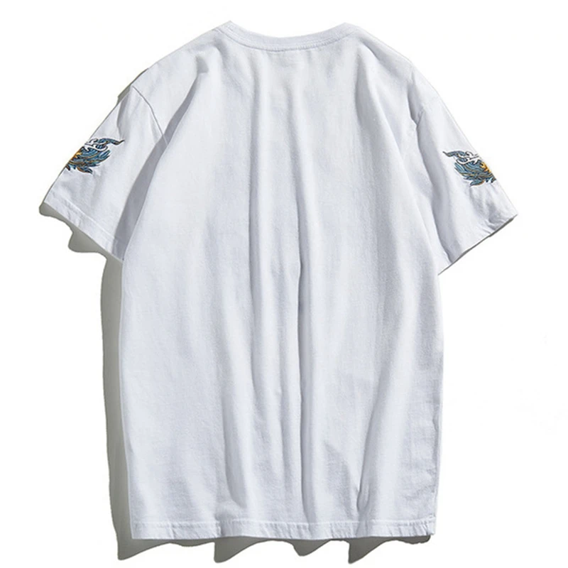 Lyprerazy Men's Chinese Dragon Embroidered Top T-shirt High Street Oversized Cotton Casual Short Sleeve Top Tee
Lyprerazy Men's Chinese Dragon Embroidered Top T-shirt High Street Oversized Cotton Casual Short Sleeve Top Tee