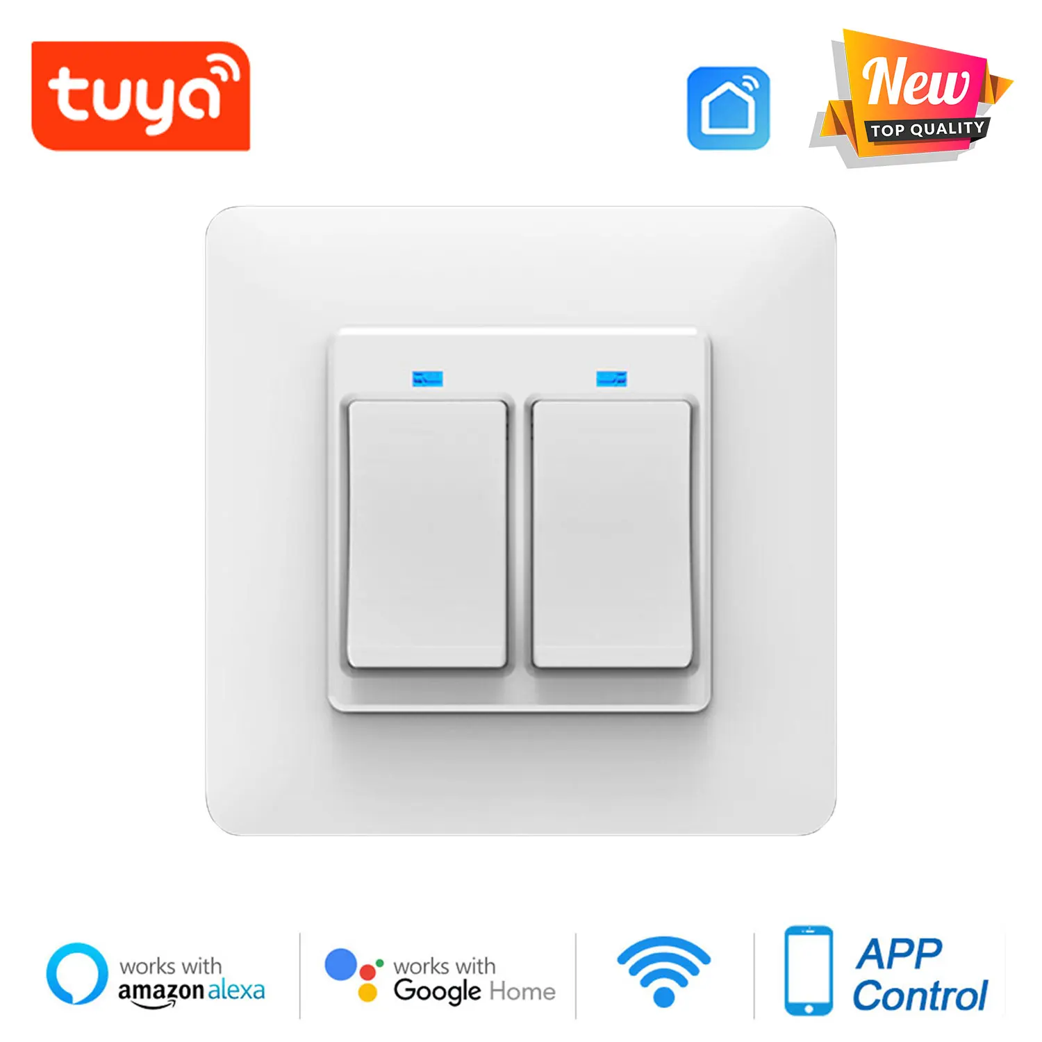 Умный светильник ключатель света Tuya, Wi-Fi, сенсорные переключатели, универсальная настенная розетка с 1/2/3 устройствами, работа с Alexa Google Home
Умный светильник ключатель света Tuya, Wi-Fi, сенсорные переключатели, универсальная настенная розетка с 1/2/3 устройствами, работа с Alexa Google Home