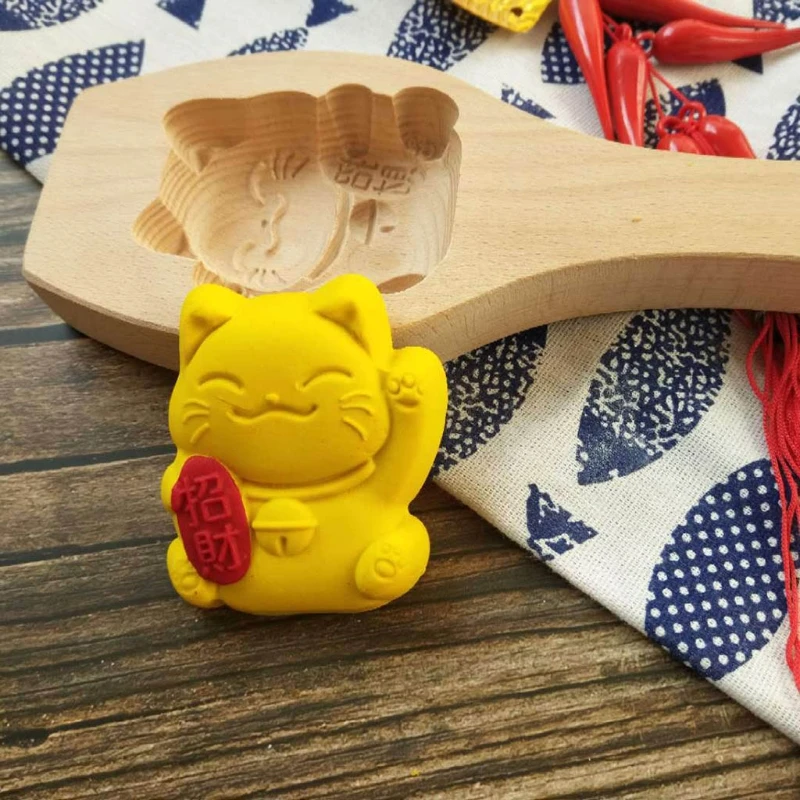 R2LD Mooncake Mold Chinese Traditional Mid-autumn Festival Moon Cake Mould Cat Shape Wooden Handmade Baking Tool
R2LD Mooncake Mold Chinese Traditional Mid-autumn Festival Moon Cake Mould Cat Shape Wooden Handmade Baking Tool