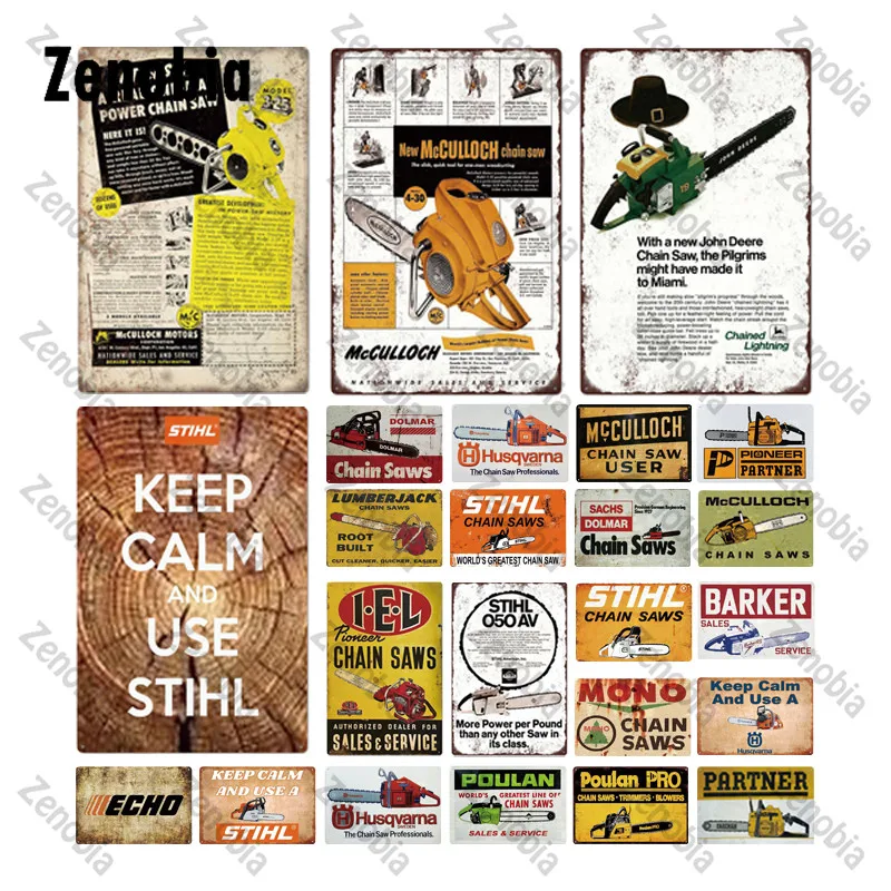 Vintage Metal Retro Sign Chain Saws Wall Decor For Garage Shop Decoration Vintage Poster Wall Stickers Plaque Farmer Tools Decor
Vintage Metal Retro Sign Chain Saws Wall Decor For Garage Shop Decoration Vintage Poster Wall Stickers Plaque Farmer Tools Decor