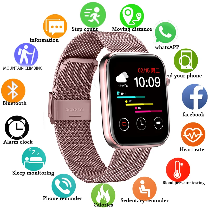 LIGE New Smart Watch Women Lady1.69 Inch Full Touch Fitness Real-Time Blood Pressure Sports Ladies Smartwatch Men Android IOS
LIGE New Smart Watch Women Lady1.69 Inch Full Touch Fitness Real-Time Blood Pressure Sports Ladies Smartwatch Men Android IOS