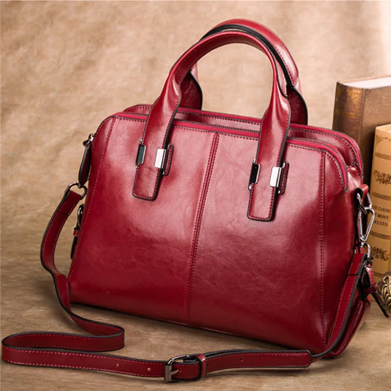 Fashion Luxury Brand Women Cow Leather Handbag Genuine Leather Casual Tote Bags Female Big Shoulder Hand Bag Feminina Bolsa Red
Fashion Luxury Brand Women Cow Leather Handbag Genuine Leather Casual Tote Bags Female Big Shoulder Hand Bag Feminina Bolsa Red