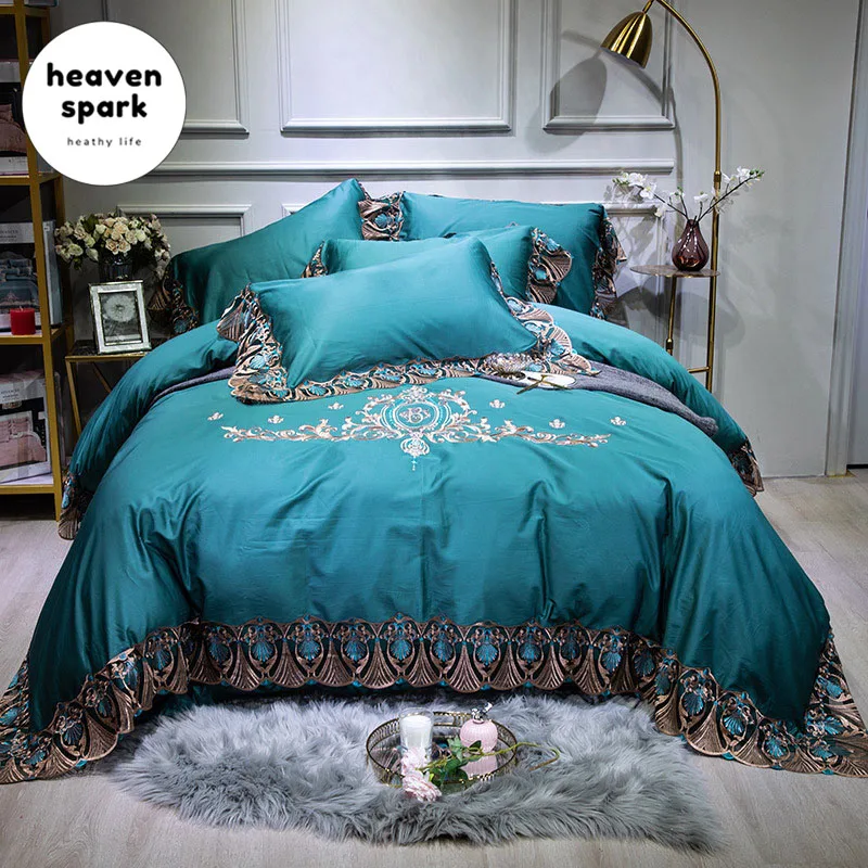 8 Colors Luxury Lace Queen King Size Embroidery 100S Egyptian Cotton Palace Bedding Set Duvet Cover Bed sheet/Linen Pillowcases
8 Colors Luxury Lace Queen King Size Embroidery 100S Egyptian Cotton Palace Bedding Set Duvet Cover Bed sheet/Linen Pillowcases