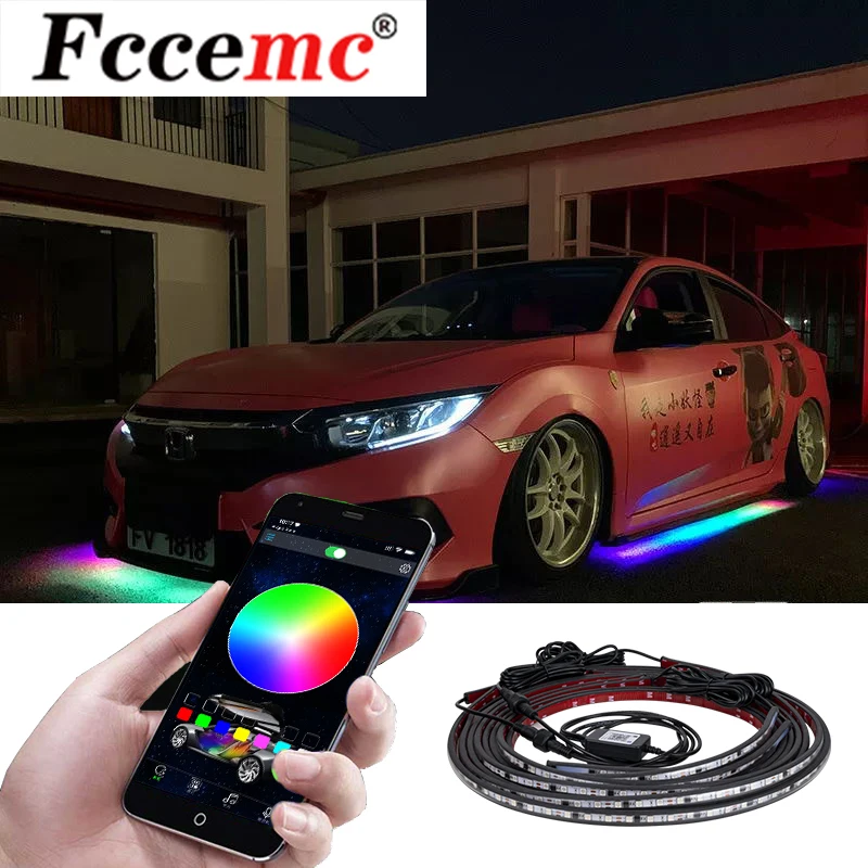 Car Chassis Lights LED Underglow Kit 12V Neon Lamp Underbody Lighting LED Atmosphere Light Sound Control APP RGB Flexible Strips
Car Chassis Lights LED Underglow Kit 12V Neon Lamp Underbody Lighting LED Atmosphere Light Sound Control APP RGB Flexible Strips