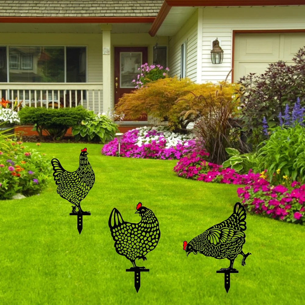 Silhouette Country Chicken Yard Art Animal Black Acrylic 5pcs/set For Festival Gifts Set Decorative Stakes
Silhouette Country Chicken Yard Art Animal Black Acrylic 5pcs/set For Festival Gifts Set Decorative Stakes