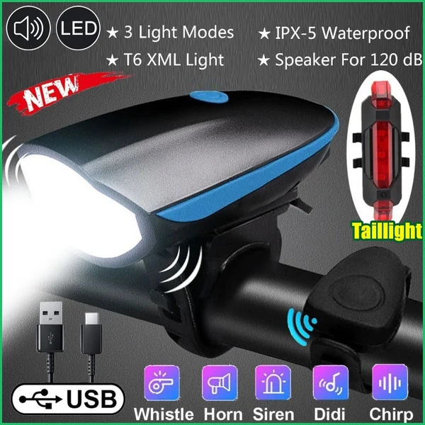 Bike Light Waterproof MTB Bicycle Horn Light Lamp USB Charging LED Safety Warning Cycling Tail Light Bike Accessories
Bike Light Waterproof MTB Bicycle Horn Light Lamp USB Charging LED Safety Warning Cycling Tail Light Bike Accessories