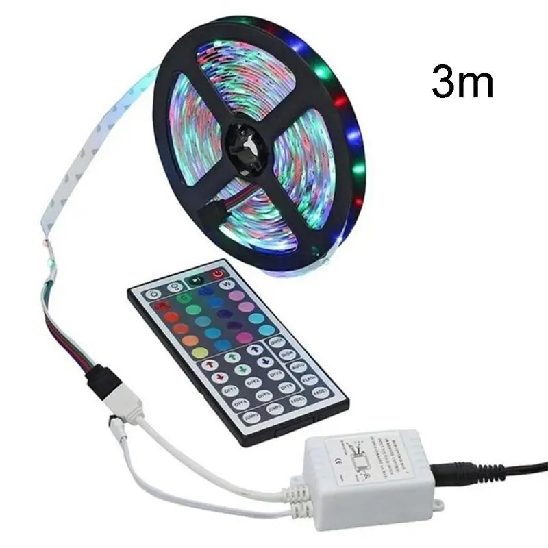 Color Changing LED Strip Light 3528 SMD RGB with 44key Remote Controller Indoor 95AE 
Color Changing LED Strip Light 3528 SMD RGB with 44key Remote Controller Indoor 95AE