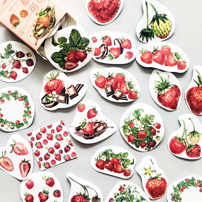 45 pieces /boxed Stickers Strawberry Decorative Stickers Diary Handbook Decoration for Notebook Album
45 pieces /boxed Stickers Strawberry Decorative Stickers Diary Handbook Decoration for Notebook Album