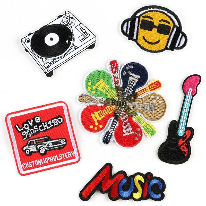 20pcs/lot Embroidery Patch Earphone Note Bag Guitar Car Stove Clothing Decoration Sewing Accessory Iron Heat Transfer Applique
20pcs/lot Embroidery Patch Earphone Note Bag Guitar Car Stove Clothing Decoration Sewing Accessory Iron Heat Transfer Applique