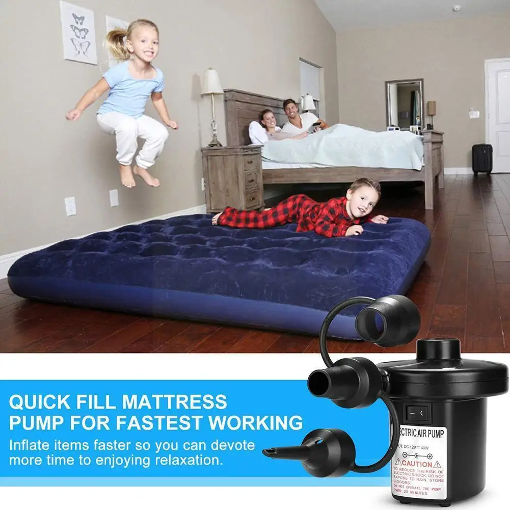 Portable Electric Air Pump Mattress Boat Car Automobile Home Camping Inflator Air Pump Car E4S9
Portable Electric Air Pump Mattress Boat Car Automobile Home Camping Inflator Air Pump Car E4S9