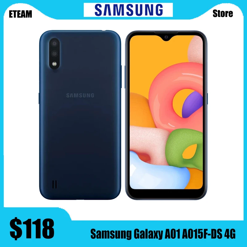 

Смартфон глобальная версия Samsung Galaxy A01 A015F-DS, 4G мобильный телефон, экран 5,7 дюйма, 2 Гб ОЗУ 16 Гб ПЗУ, Восьмиядерный процессор Android10, две SIM-карты, ...