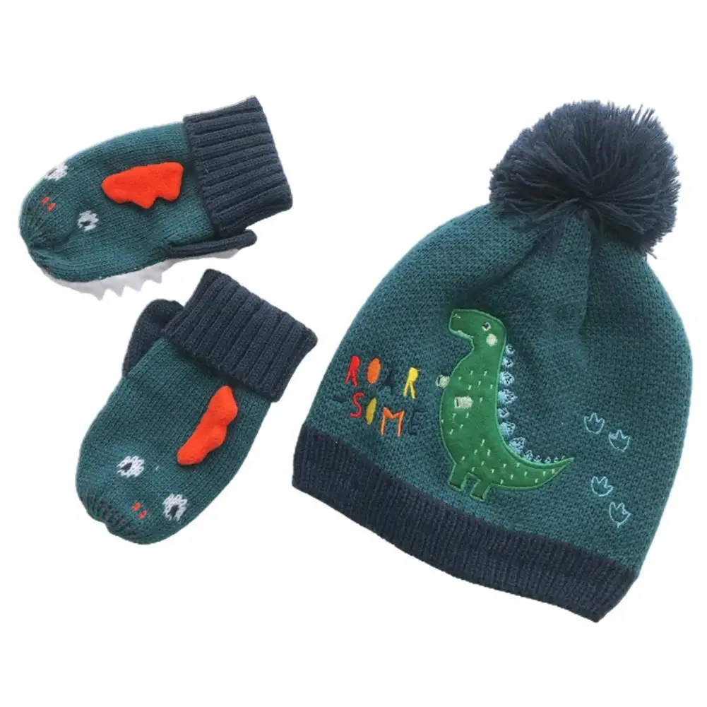 2Pcs/Set Cute Beanies Hats Baby Boy Girl Winter Dinosaur Embroidered Pompom Beanie Hat Gloves Outdoor Female Casual Warm Caps
2Pcs/Set Cute Beanies Hats Baby Boy Girl Winter Dinosaur Embroidered Pompom Beanie Hat Gloves Outdoor Female Casual Warm Caps