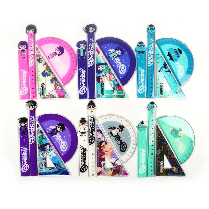 Killer Seven Ruler Set Kawaii Anime Rulers Straight Accessories Cute Stationery Cartoon Set of Drafting Rules School Supplies
Killer Seven Ruler Set Kawaii Anime Rulers Straight Accessories Cute Stationery Cartoon Set of Drafting Rules School Supplies