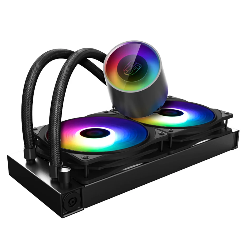 Фото Кулер для процессора DEEPCOOL Castle 240RGB V2 120 мм 5 В/3 контакта RGB подсветка водяное