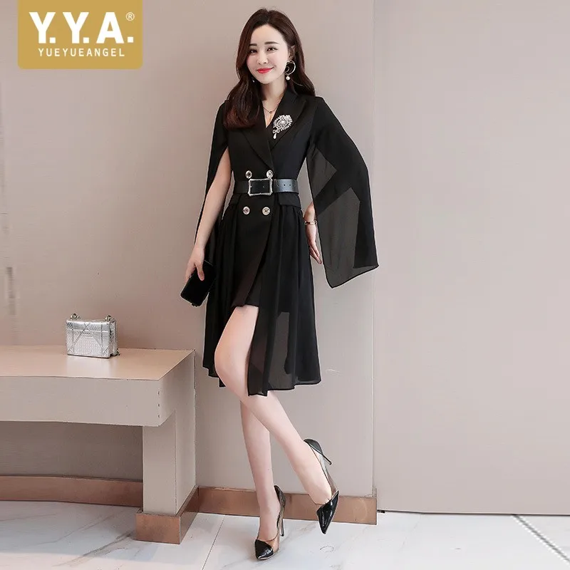 British Style Elegant Chiffon Blazer Women Elegant Office Lady Sleeveless Suit Jacket Summer Fashion Double Breasted Jackets
British Style Elegant Chiffon Blazer Women Elegant Office Lady Sleeveless Suit Jacket Summer Fashion Double Breasted Jackets