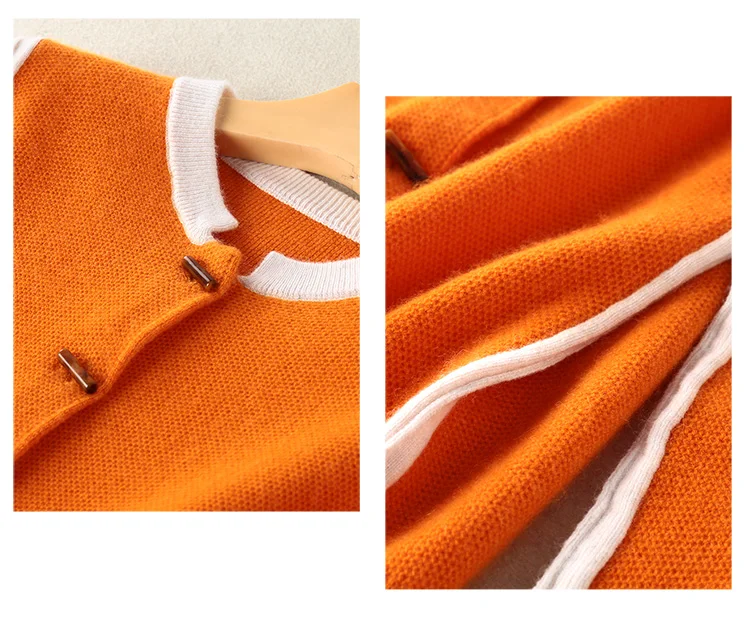 2020 spring autumn new round pure cashmere cardigan women short paragraph color fashion knit sweater female small coat
2020 spring autumn new round pure cashmere cardigan women short paragraph color fashion knit sweater female small coat