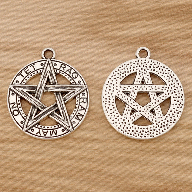 20 Pieces Tibetan Silver Gothic Pentagram Pentacle Charms Pendants Pagan Wicca for Jewellery Making Findings 24x24mm
20 Pieces Tibetan Silver Gothic Pentagram Pentacle Charms Pendants Pagan Wicca for Jewellery Making Findings 24x24mm