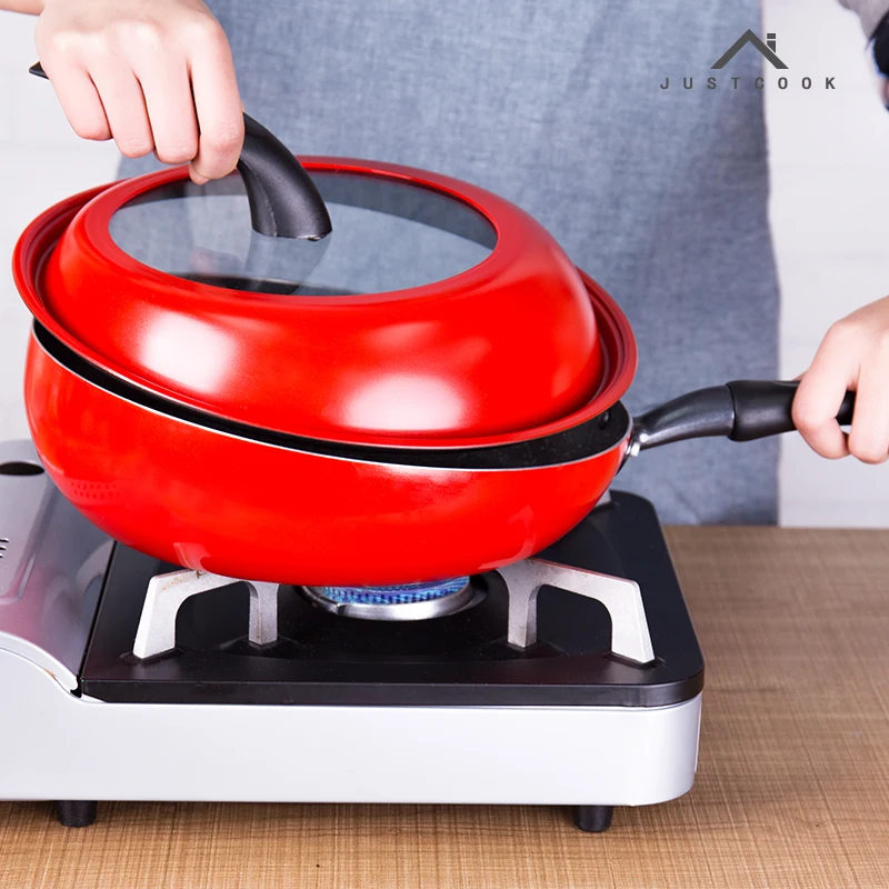 Chinese kitchen wok cooking frying pan non stick aluminum pot high turnover boiling cease-fire health preservation pan glass lid
Chinese kitchen wok cooking frying pan non stick aluminum pot high turnover boiling cease-fire health preservation pan glass lid