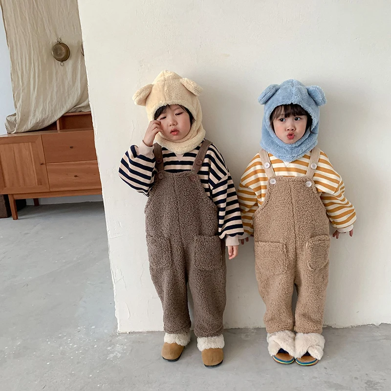 Kids Lambswool Overalls Autumn Winter Fashion Korean Thicken Warm Boys Girls Cotton Pants Cute Solid Children's Overalls
Kids Lambswool Overalls Autumn Winter Fashion Korean Thicken Warm Boys Girls Cotton Pants Cute Solid Children's Overalls