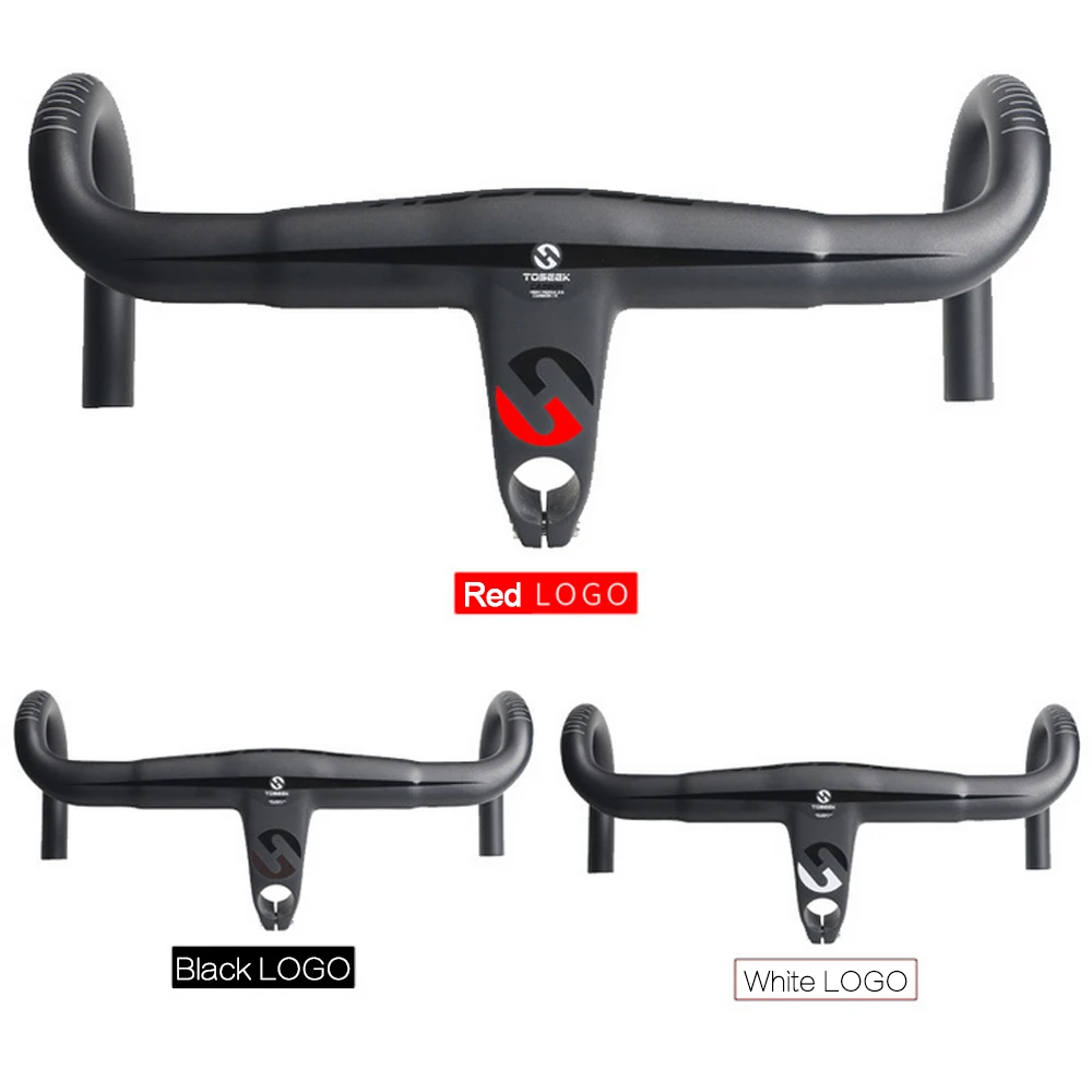 TOSEEK Full Carbon Road bicycle handlebars integral Ultralight Carbon Handlebar with Stem 400/420/440 x 90/100/110/120mm
TOSEEK Full Carbon Road bicycle handlebars integral Ultralight Carbon Handlebar with Stem 400/420/440 x 90/100/110/120mm