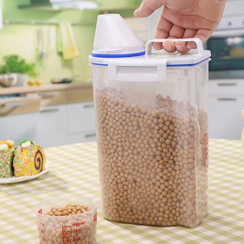 Portable Transparent Plastic Grains Storage Boxes Kitchen Food Cereal Container Grain Storage Case Bean Bin Rice Storage Box
Portable Transparent Plastic Grains Storage Boxes Kitchen Food Cereal Container Grain Storage Case Bean Bin Rice Storage Box