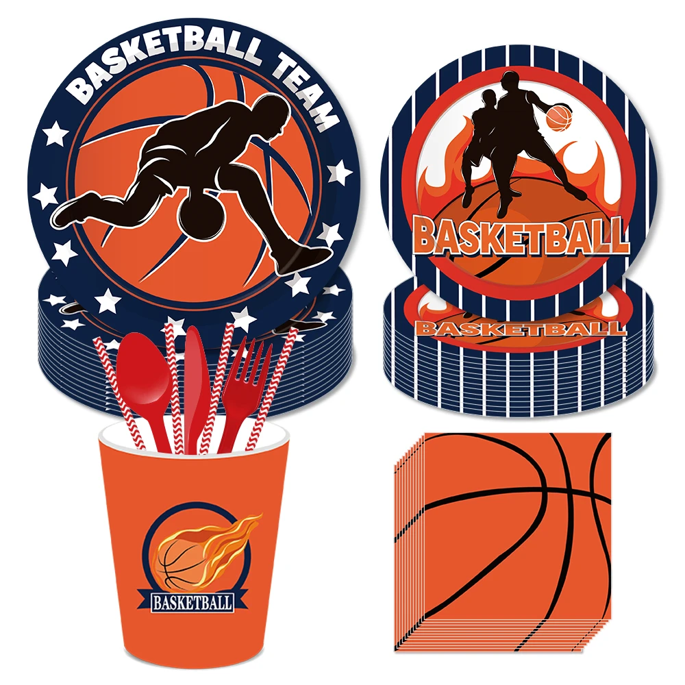24pcs Happy Birthday Sports Basketball Disposable Tableware Party Favors Basketball Dessert Plates Baby Shower Party Decoration
24pcs Happy Birthday Sports Basketball Disposable Tableware Party Favors Basketball Dessert Plates Baby Shower Party Decoration