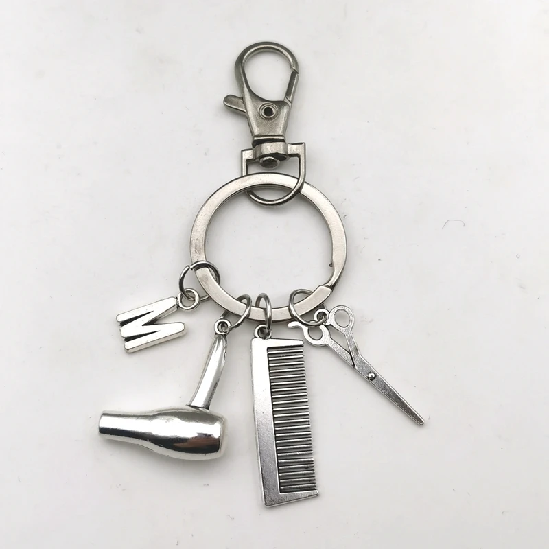 2020 Hair stylist hair dryer scissor comb Decorative Lobster clasp Keychains Hairdressers Gift Key Rings Dryer letter Keyring
2020 Hair stylist hair dryer scissor comb Decorative Lobster clasp Keychains Hairdressers Gift Key Rings Dryer letter Keyring