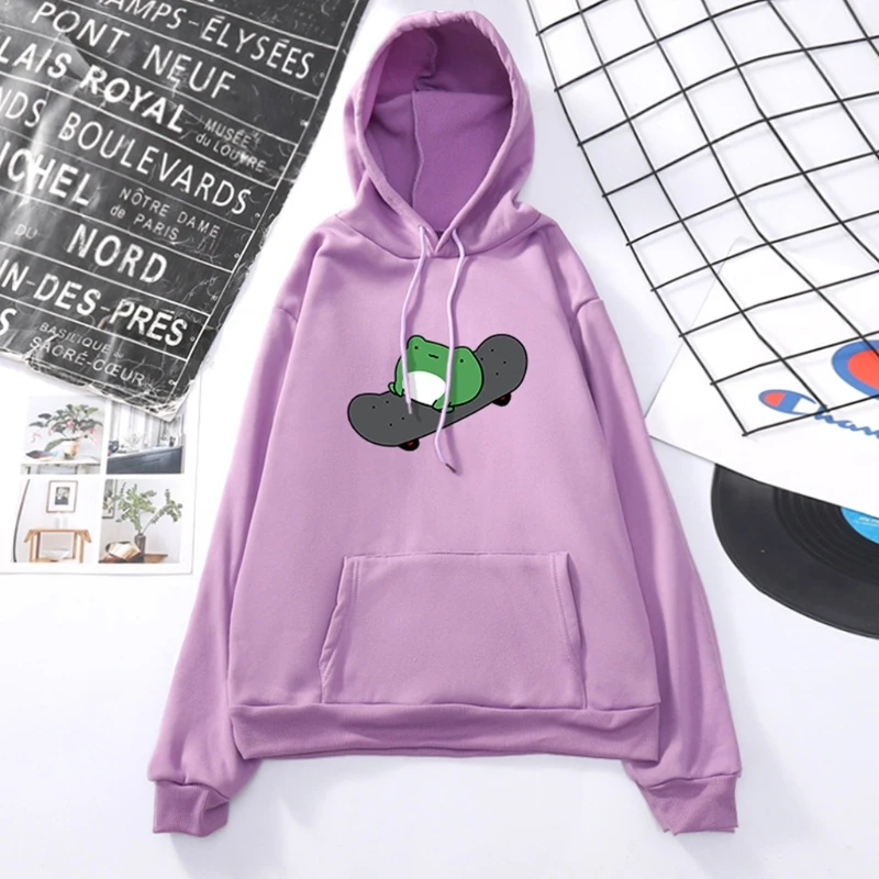 Women Girls Long Sleeve Drawstring Hoodies Cartoon Skateboarding Frog Print Sweatshirt Oversized Harajuku Pullover Tops
Women Girls Long Sleeve Drawstring Hoodies Cartoon Skateboarding Frog Print Sweatshirt Oversized Harajuku Pullover Tops